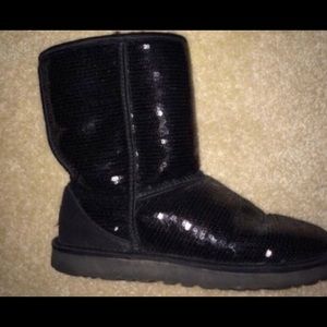 Black sequin Authentic Uggs